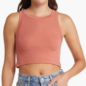 NWOT Women’s ALLSAINTS Rina Cropped Tank in Stained Pink SZ 4
